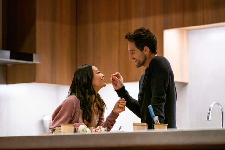 Partner Track. (L to R) Arden Cho as Ingrid Yun, Rob Heaps as Nick Laren in episode 103 of Partner Track. Cr. Vanessa Clifton/Netflix © 2022
