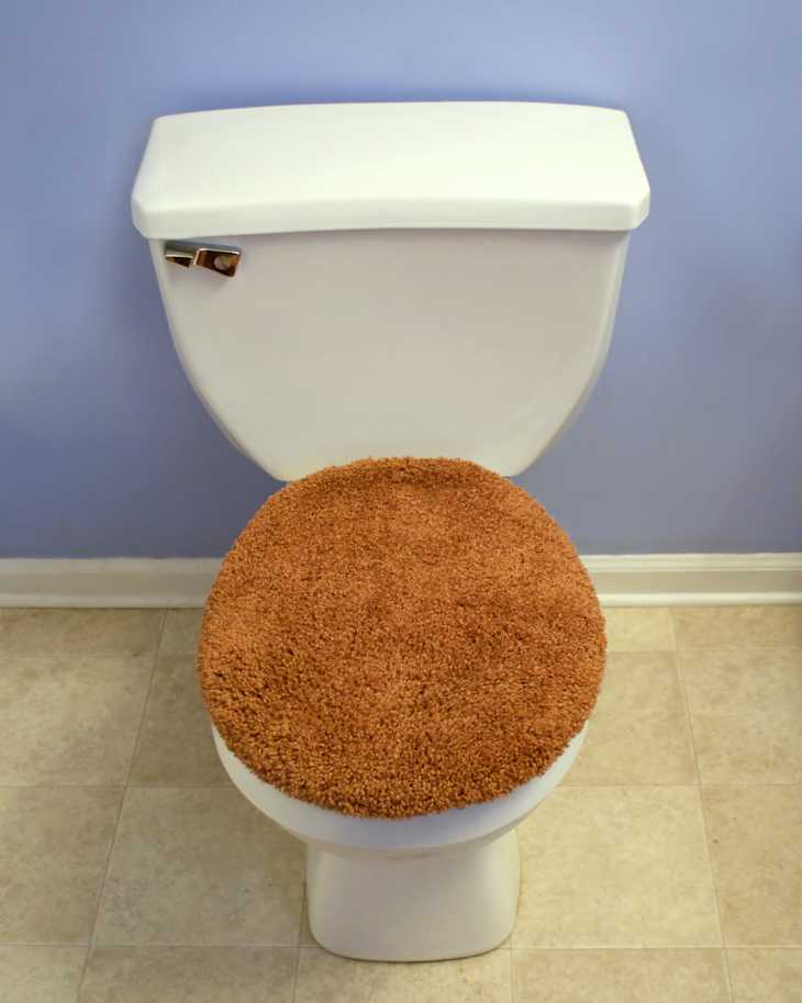 The Weird History of Fuzzy Toilet Seat Cover and Accessories ...
