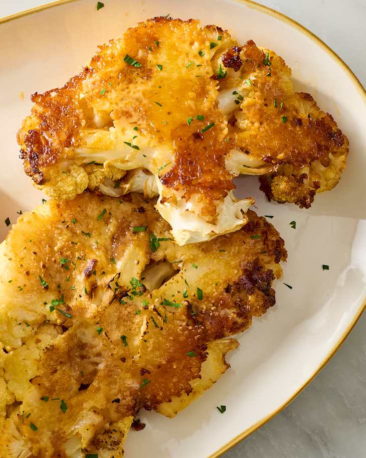 Garlic Parmesan Cauliflower Steaks Recipe | The Kitchn