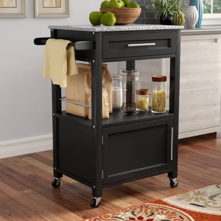 Product Image: Sariol Rolling Kitchen Cart with Granite Top