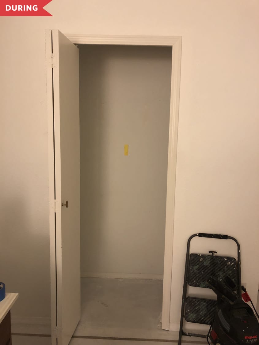 During: Renovating the empty closet