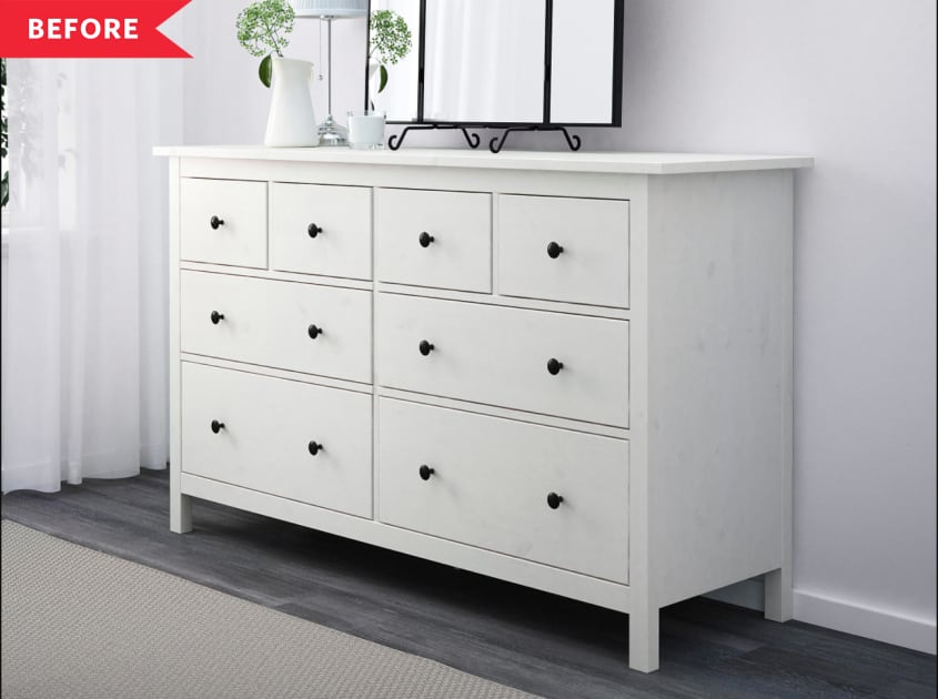 Before: IKEA HEMNES 8-drawer dresser in white