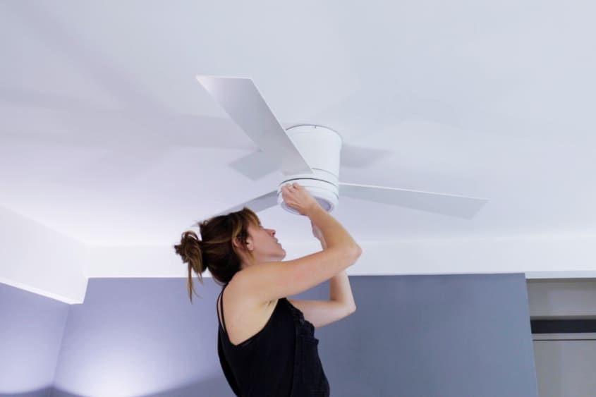 screwing light into ceiling fan