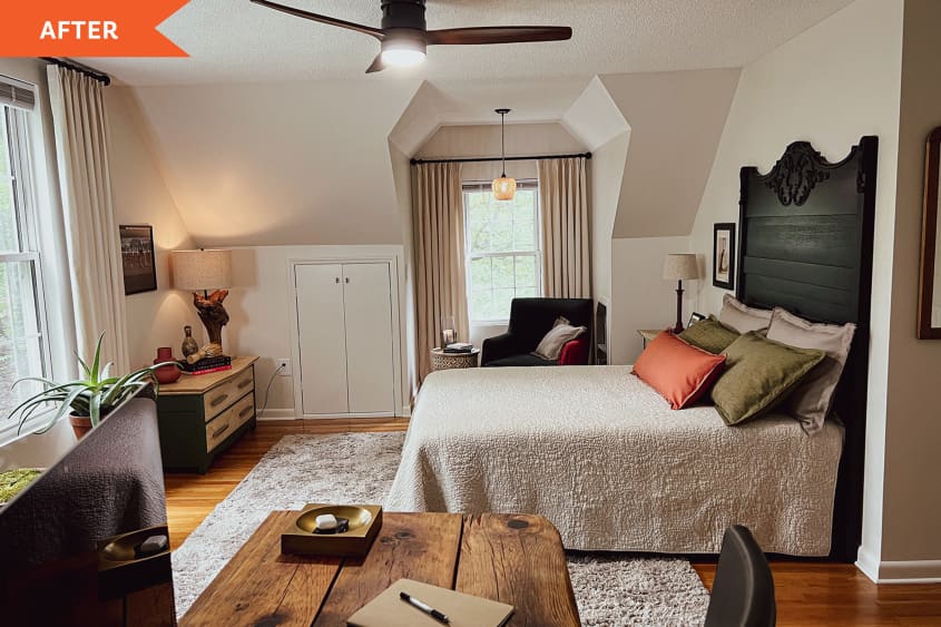 After: Bedroom with white walls
