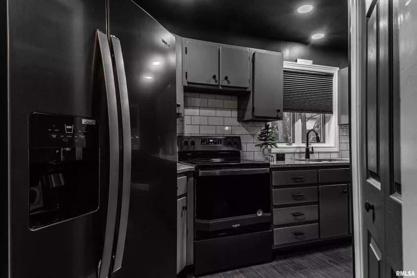 This AllBlack House for Sale in Illinois Is a Goth Dream Apartment
