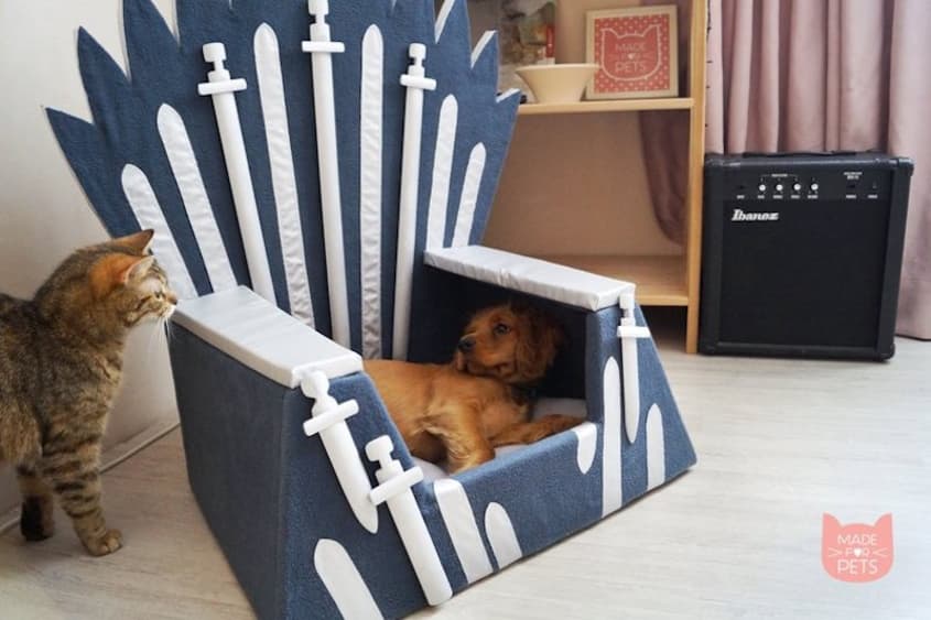 Iron throne sale pet bed