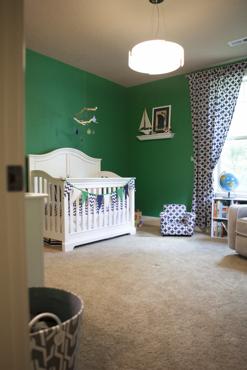 Branson s Emerald Green Nautical Nursery Apartment Therapy