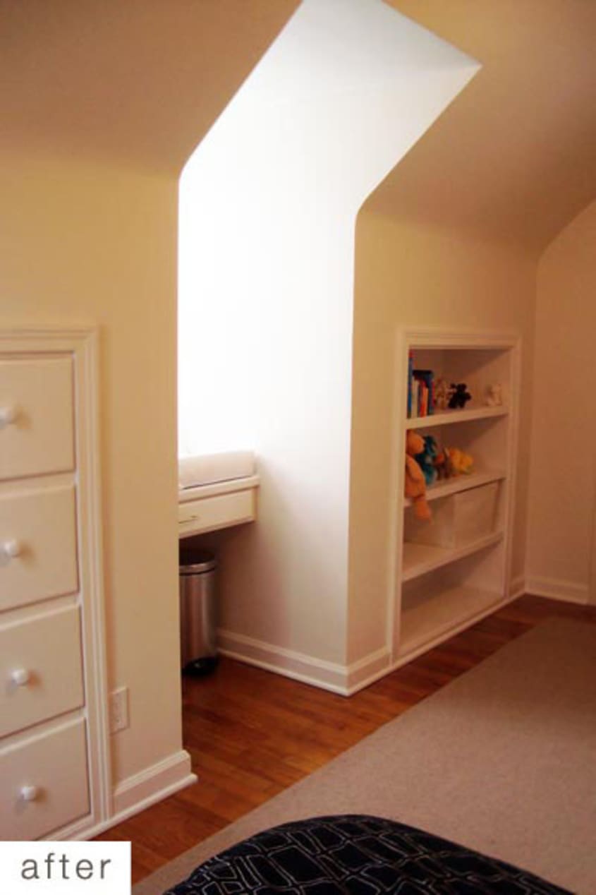 Before & After BuiltIn Shelves Apartment Therapy