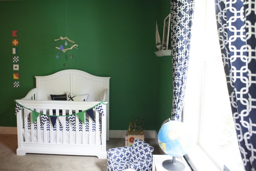Branson’s Emerald Green Nautical Nursery | Apartment Therapy