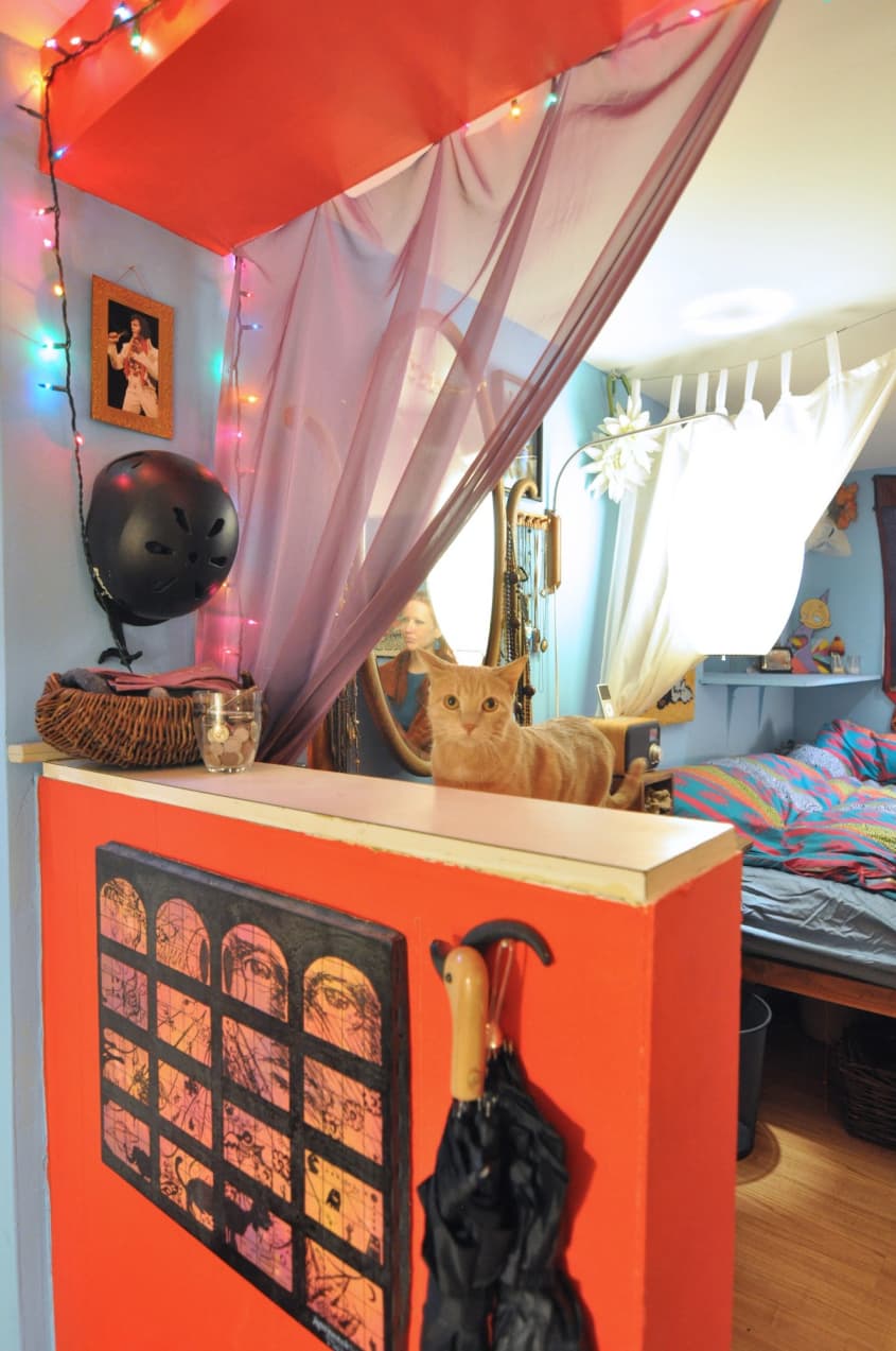 Laura Lee’s Bright & Playful Basement Studio Apartment Therapy