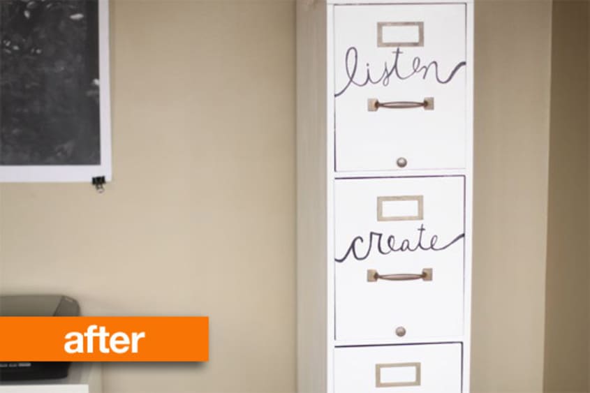 Illustration of Small Textured Apartment Cabinate Makeover