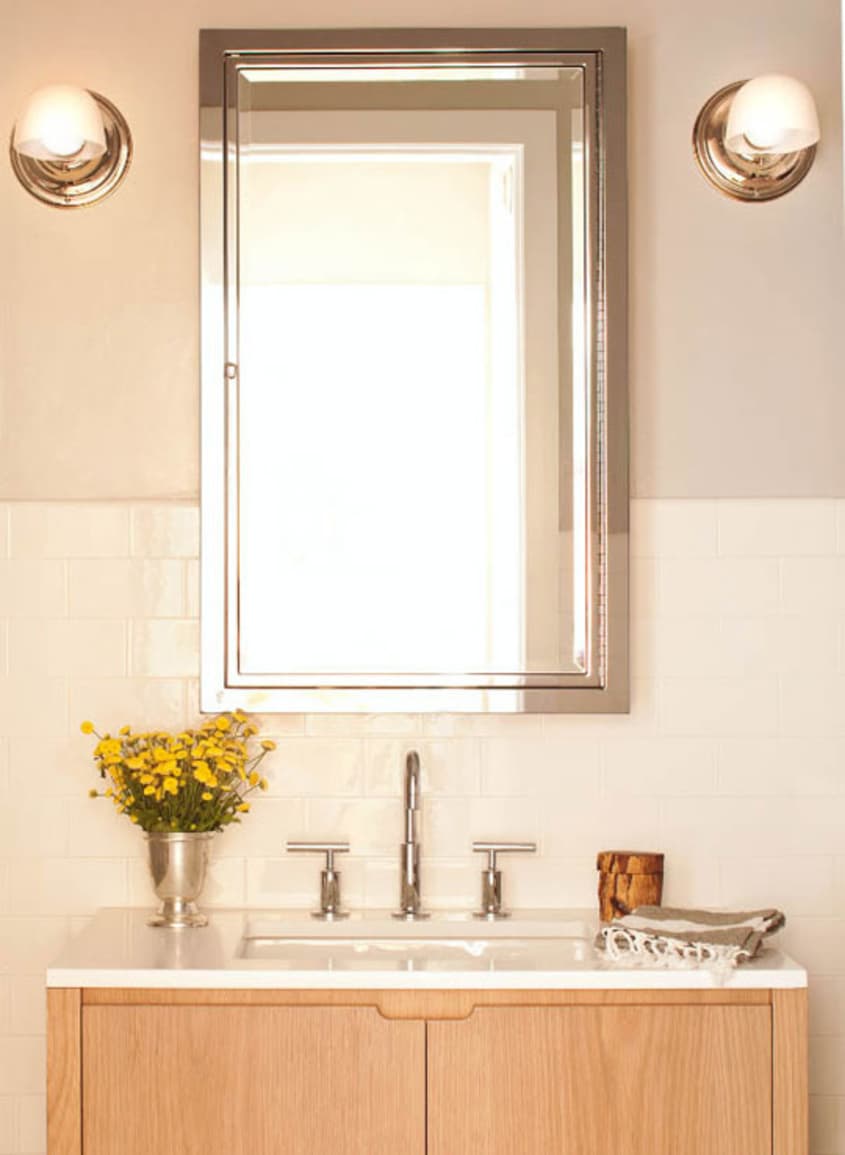 Bathroom Before & After From Carpeted to Calm & Clean Apartment Therapy