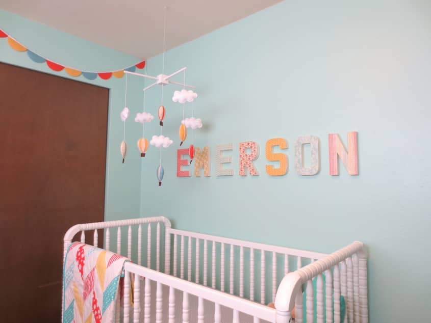 Emerson’s Colorful, DIY-Crafted Nursery | Apartment Therapy