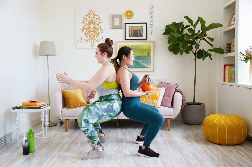 Partner Exercises Bodyweight, Kettlebell, Dumbell Apartment Therapy