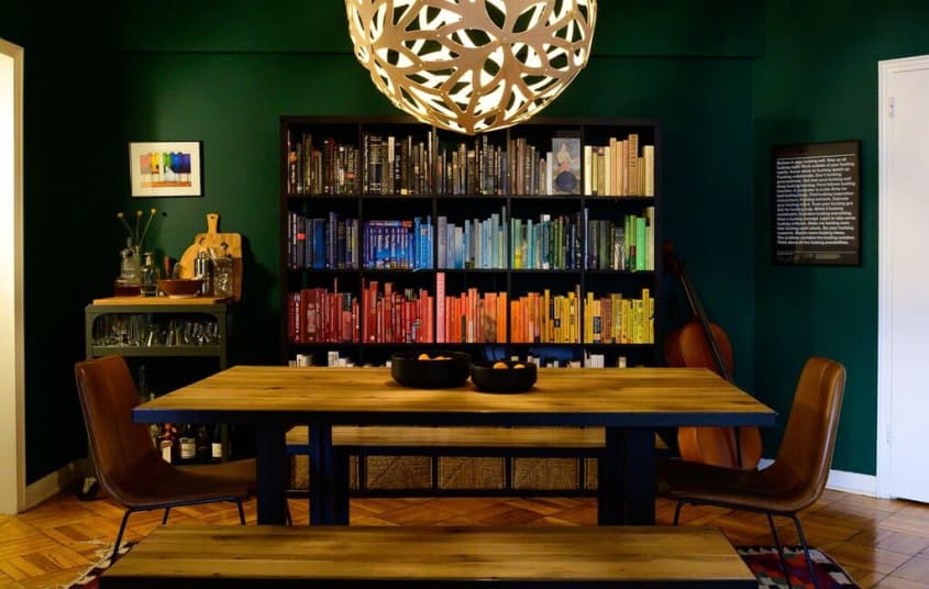 Emerald Green Dining Room in a Bohemian Home Photos | Apartment Therapy