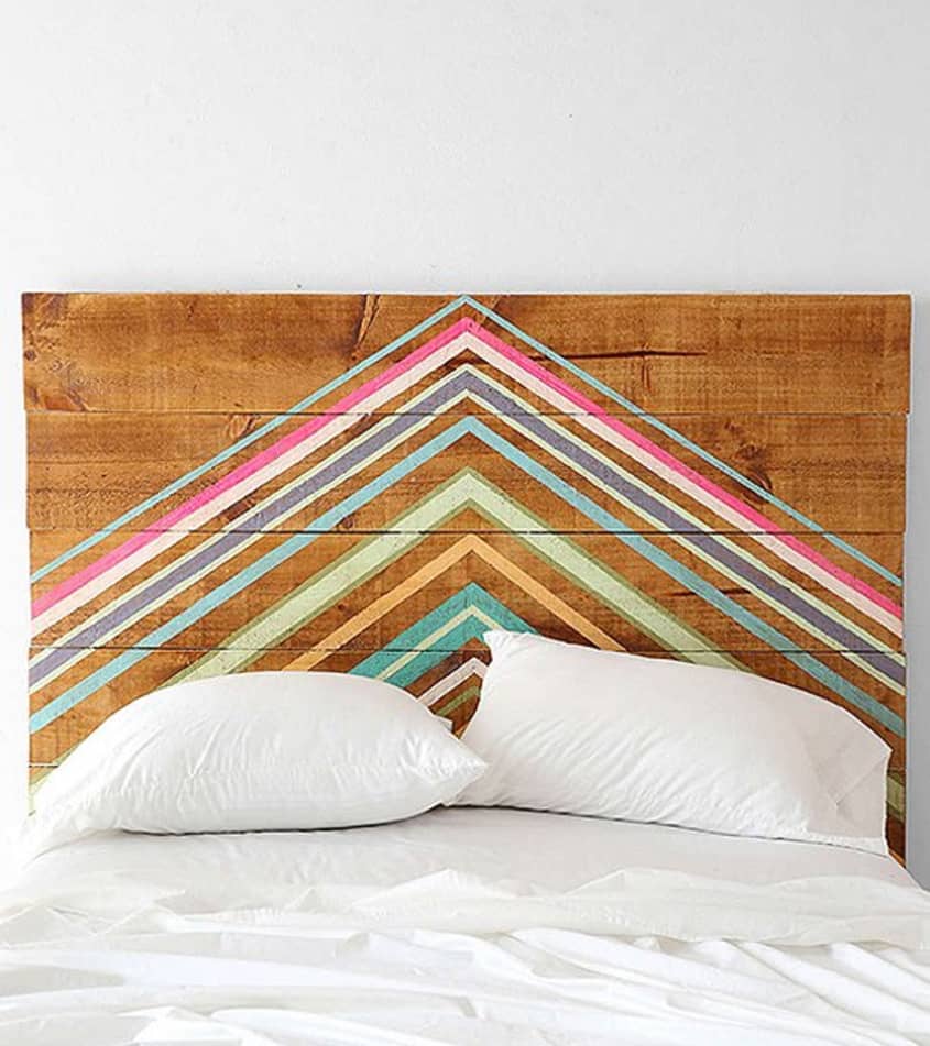 Painted wood deals headboard