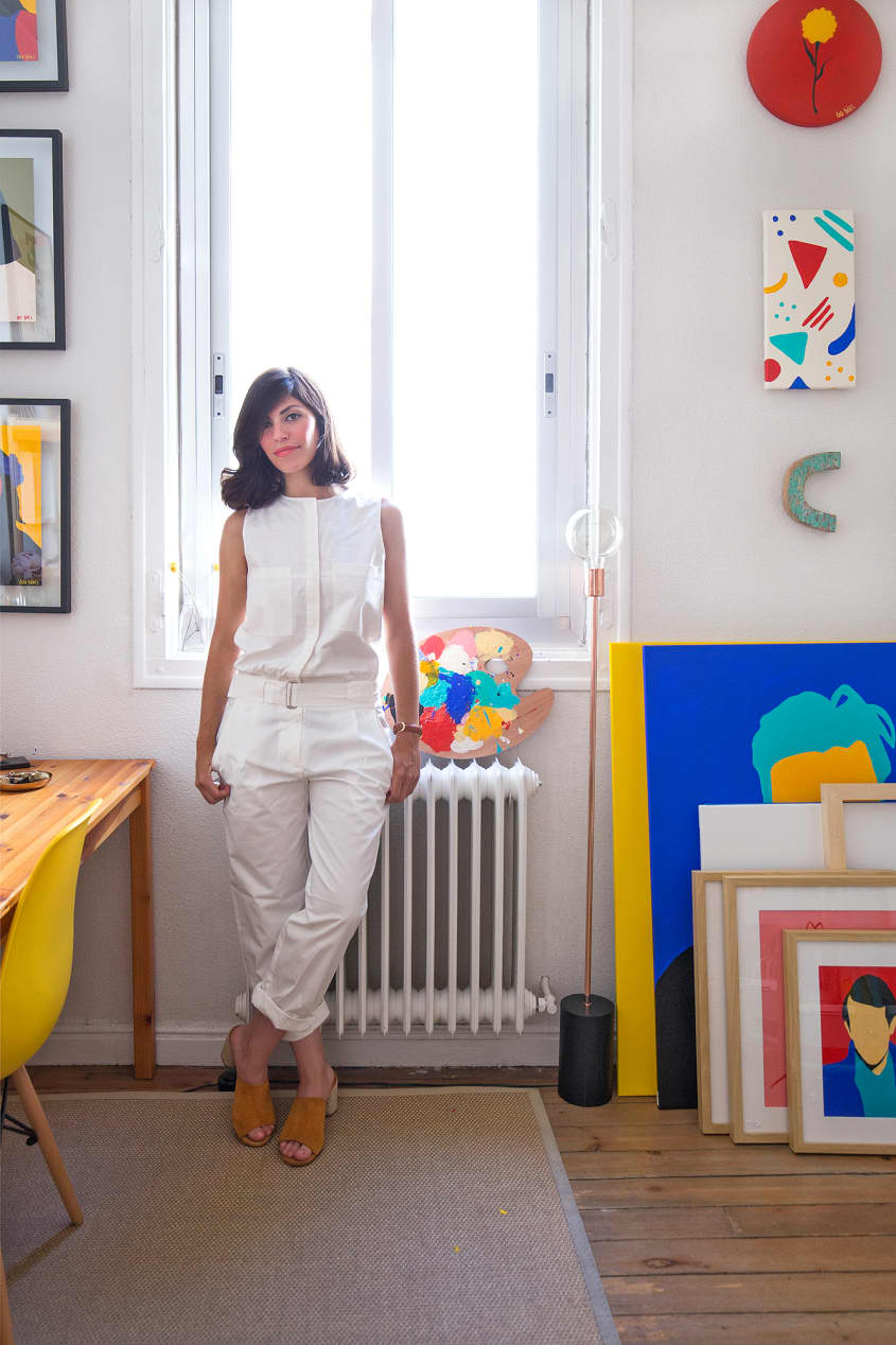 House Tour: Colorful Art in a Stunning Spanish Studio | Apartment Therapy