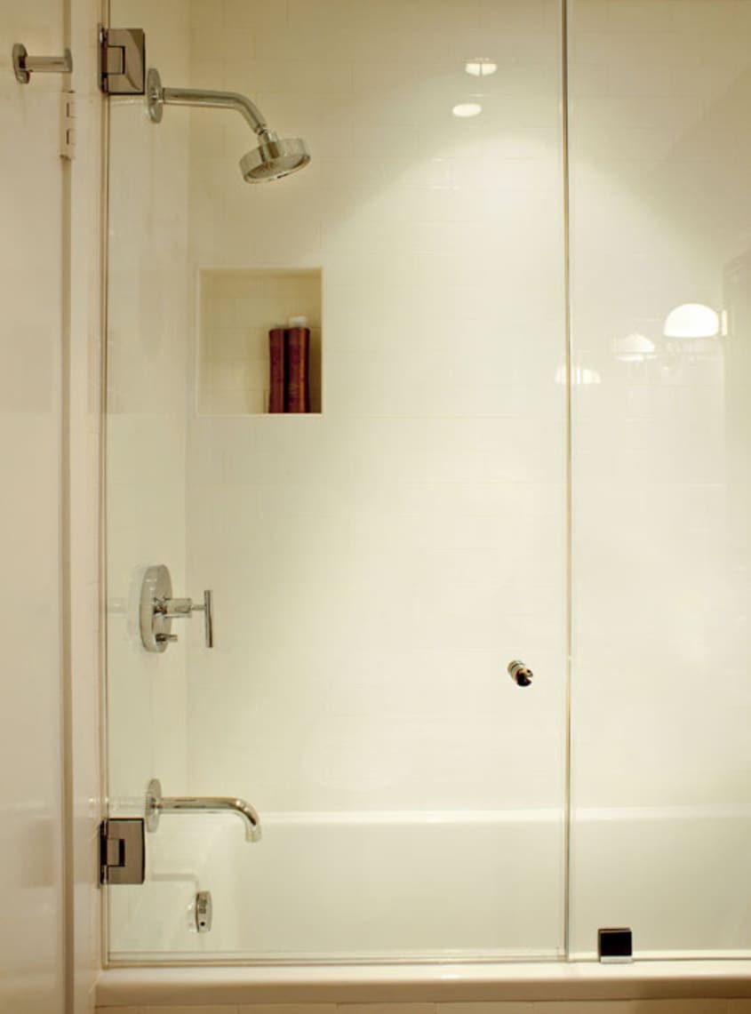 Bathroom Before & After From Carpeted to Calm & Clean Apartment Therapy