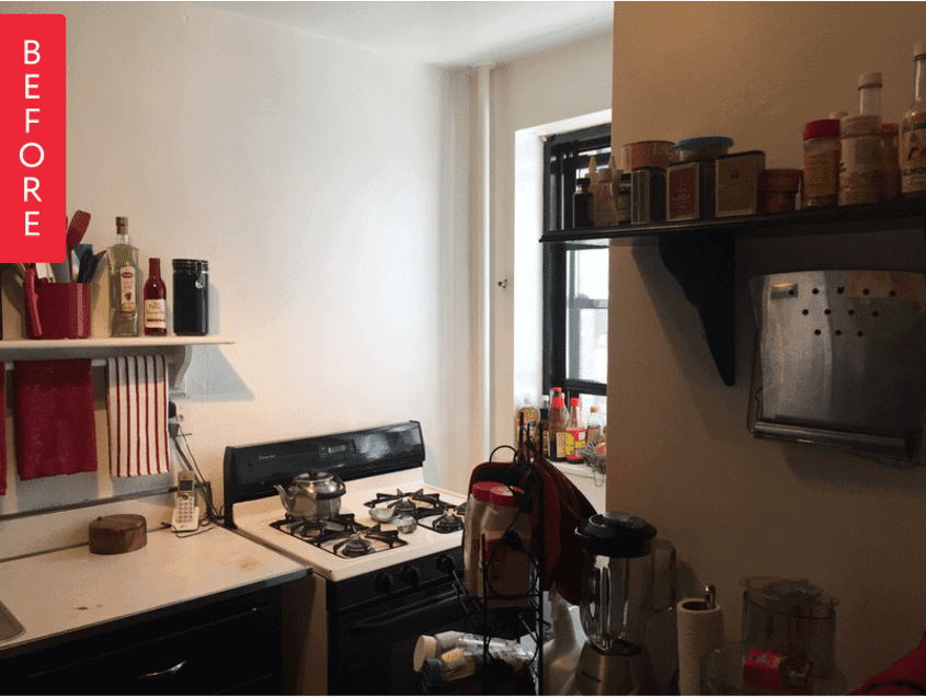 Before & After A Dingy Brooklyn Kitchen Brightens Up Apartment Therapy