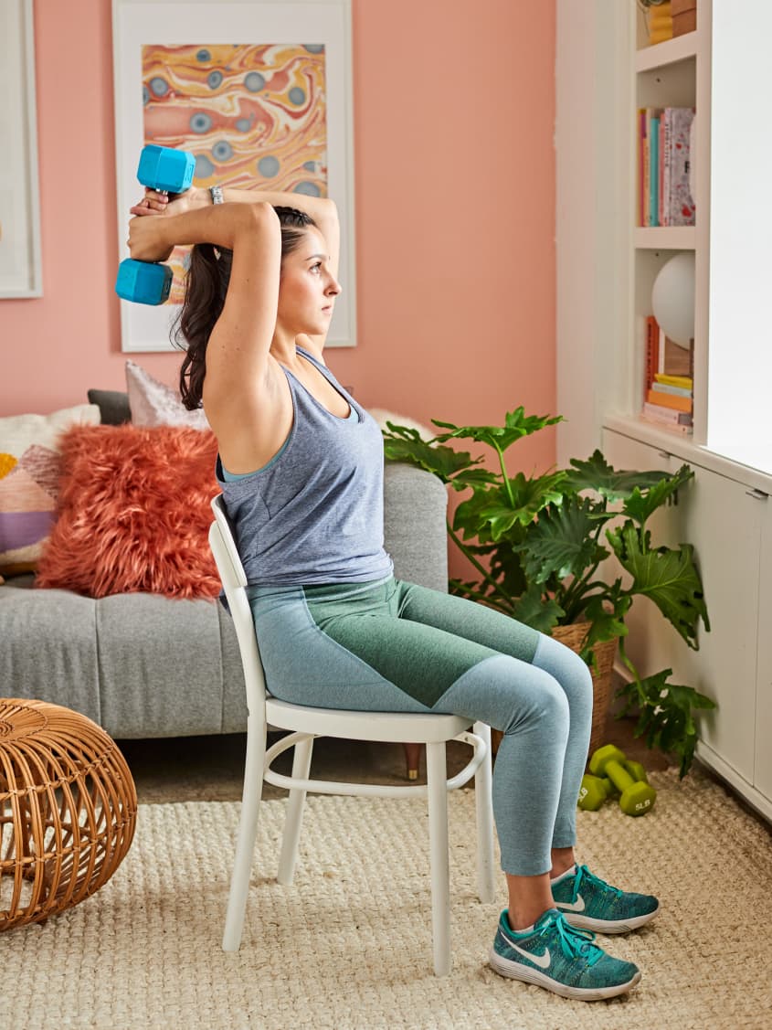 Arm exercises sitting in a chair online