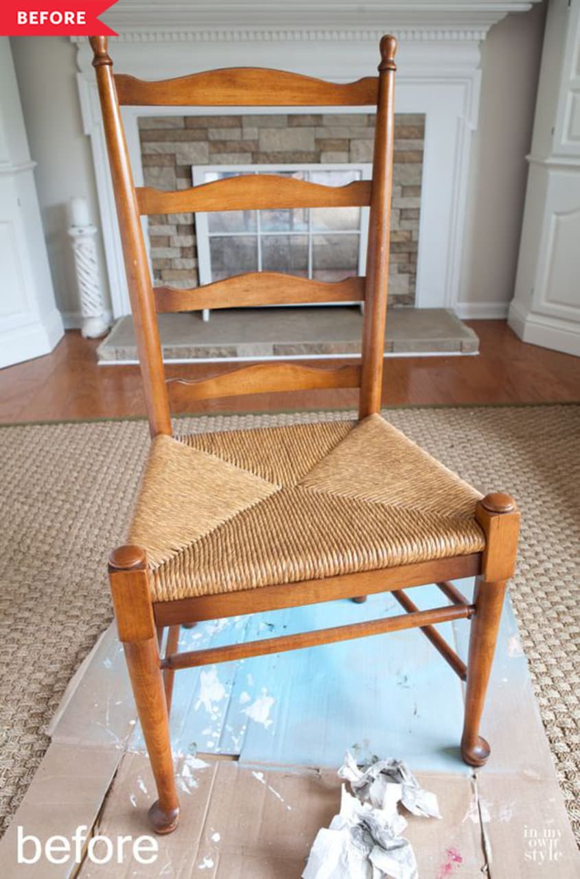 Before and After Dining Chair Makeovers and IKEA Hacks Apartment Therapy