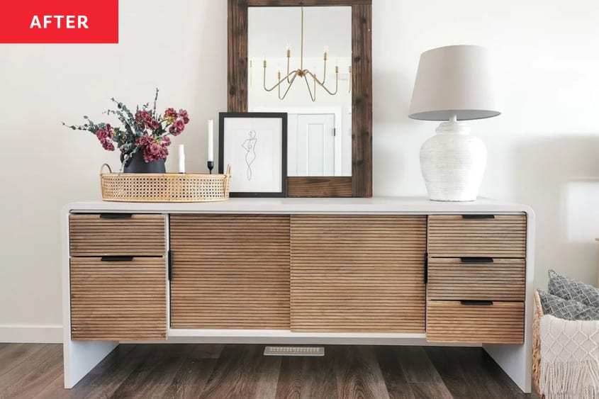 A 300 DIY Furniture Flip Transforms an ’80s Credenza Apartment Therapy