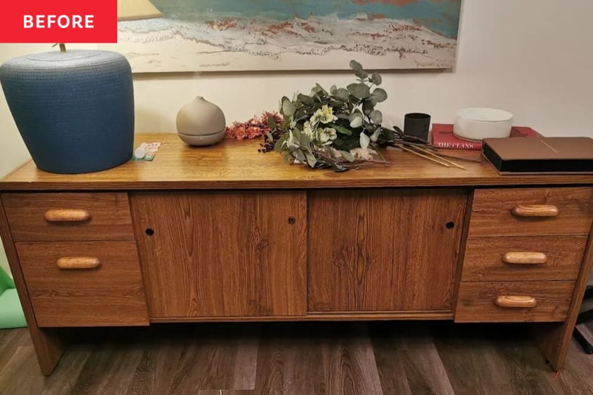 A 300 DIY Furniture Flip Transforms an 80s Credenza Apartment