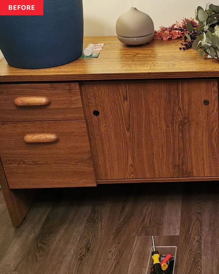 A 300 DIY Furniture Flip Transforms an 80s Credenza Apartment