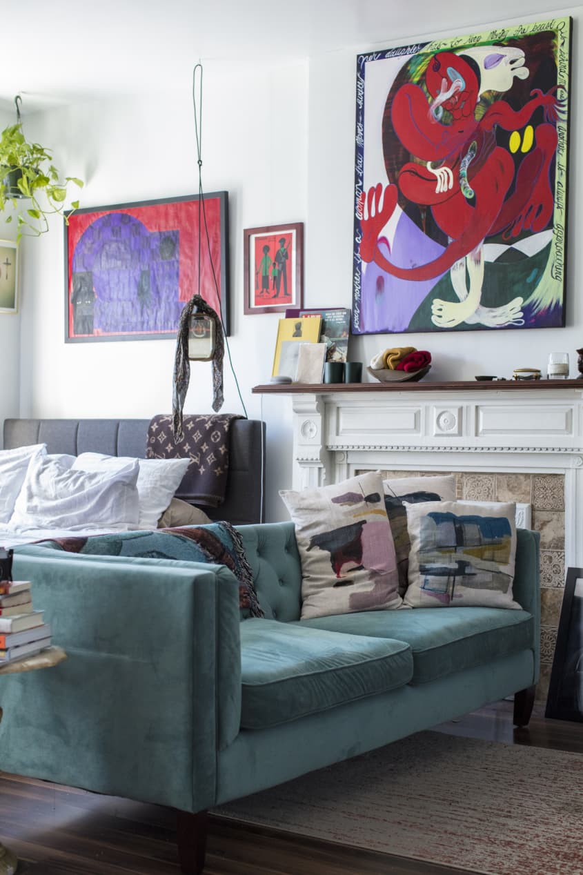 Small Studio Apartment Filled With Bold Art Ideas | Apartment Therapy