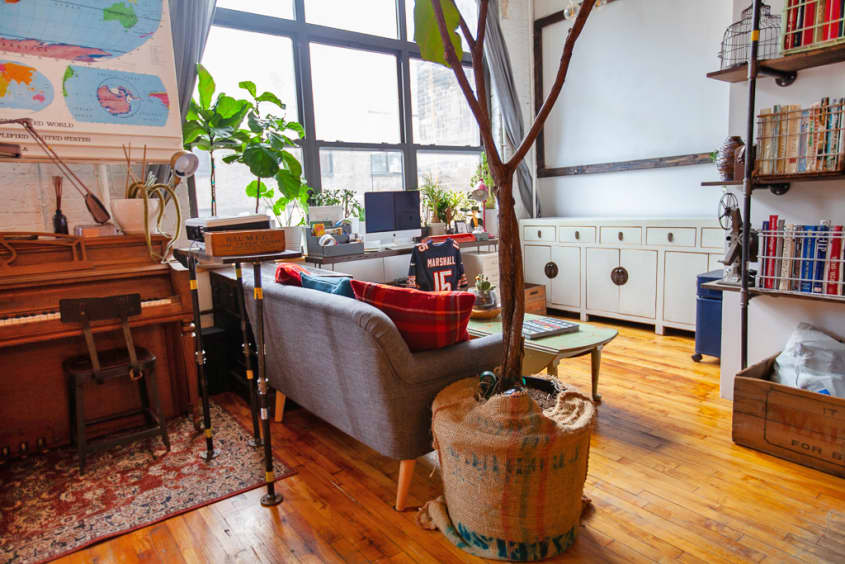 Image showcasing 700-Square-Foot Airy Industrial Bushwick Loft Tour | Apartment Therapy