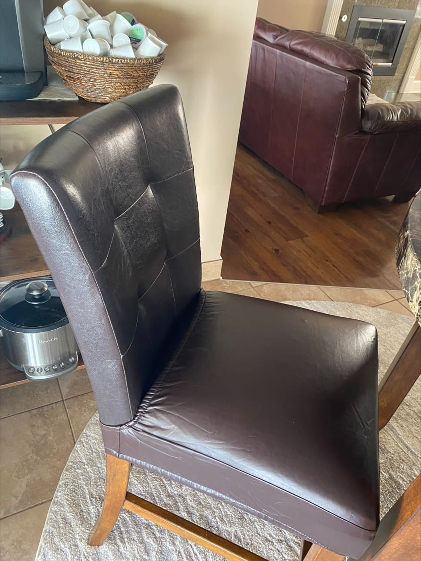 faux leather chair cover