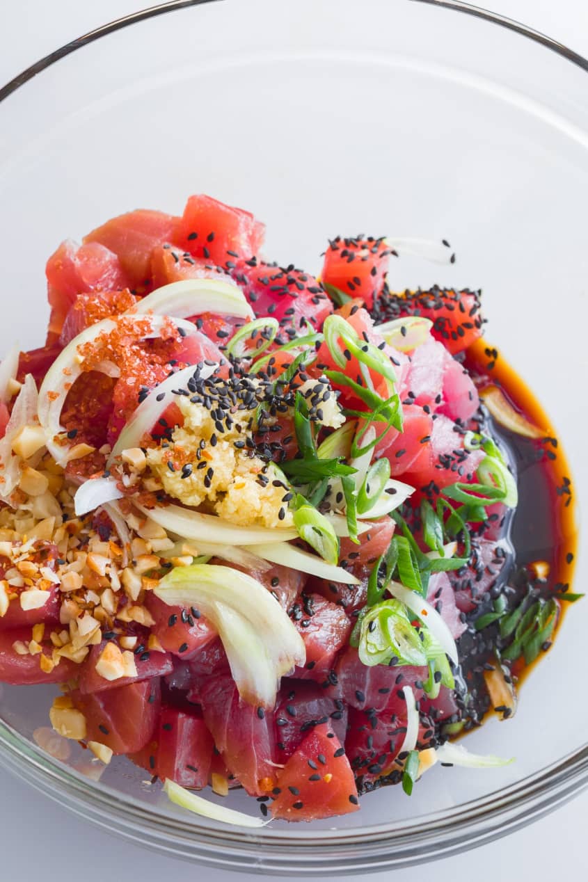 Avocado Tuna Poke Salad Bowl - No Spoon Necessary