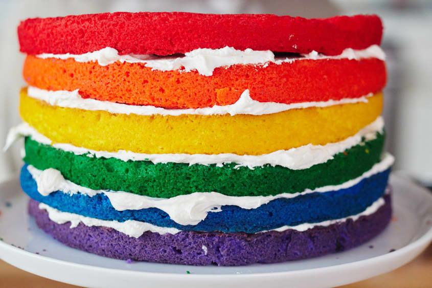 Rainbow Surprise Inside Cake Recipe 