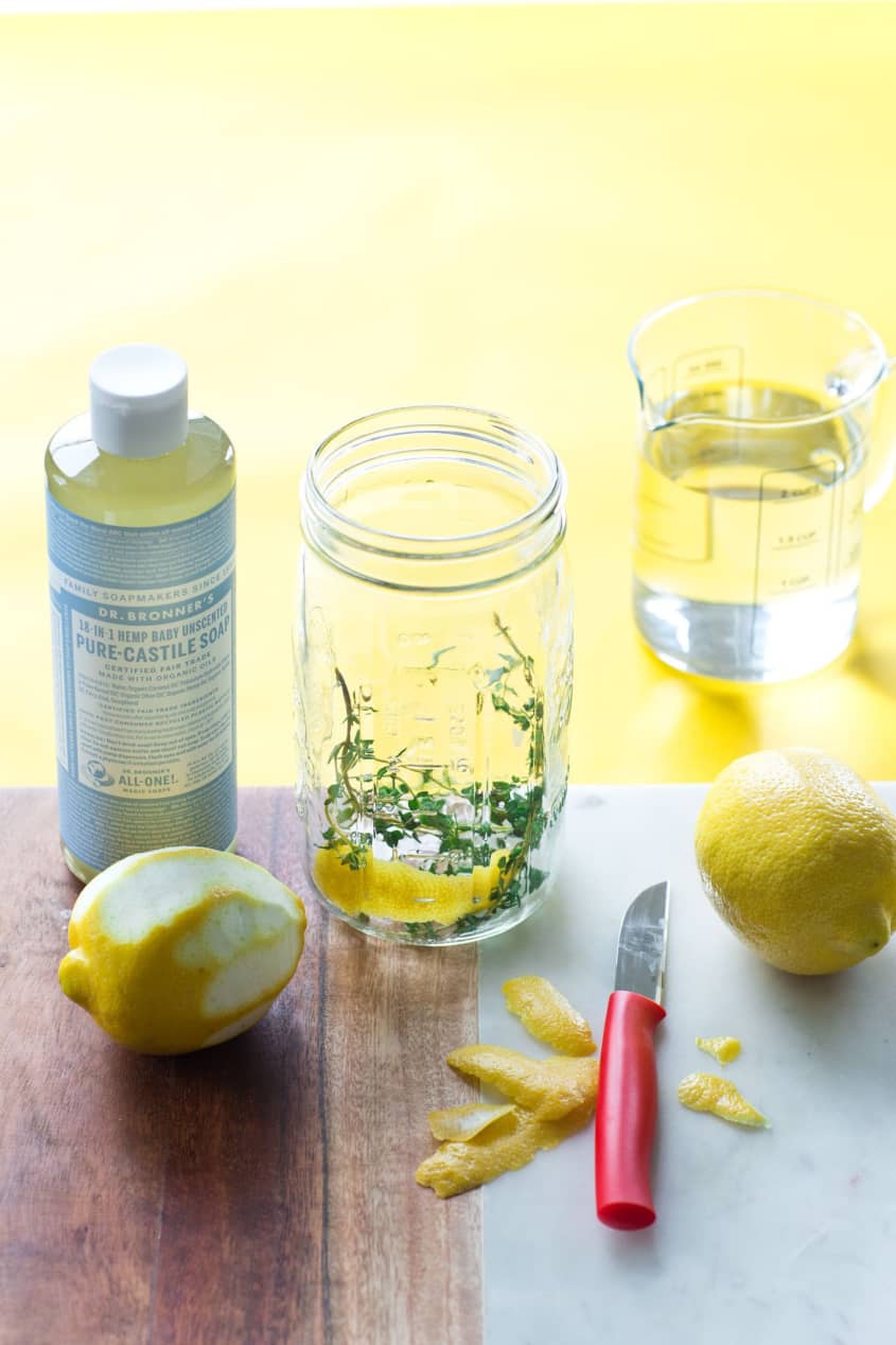 Homemade Citrus Vinegar Cleaner (smells so good and WORKS!)