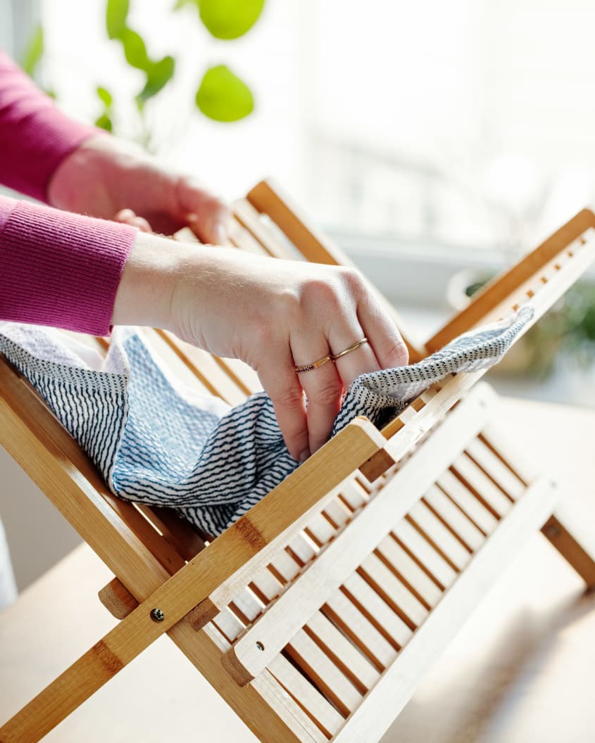 How to Clean a Wooden Dish Rack that Can't Go in the Dishwasher The