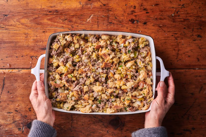How To Make Sausage & Herb Stuffing The Easiest Recipe The Kitchn