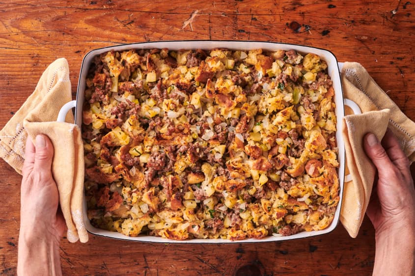 How To Make Sausage And Herb Stuffing The Easiest Recipe The Kitchn