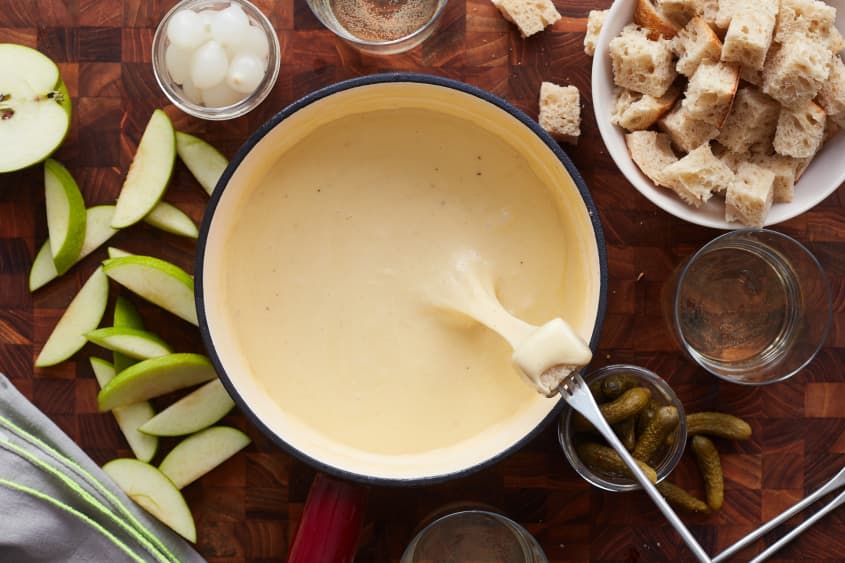 Classic Cheese Fondue Recipe Fondue Neuchâtel The Kitchn 