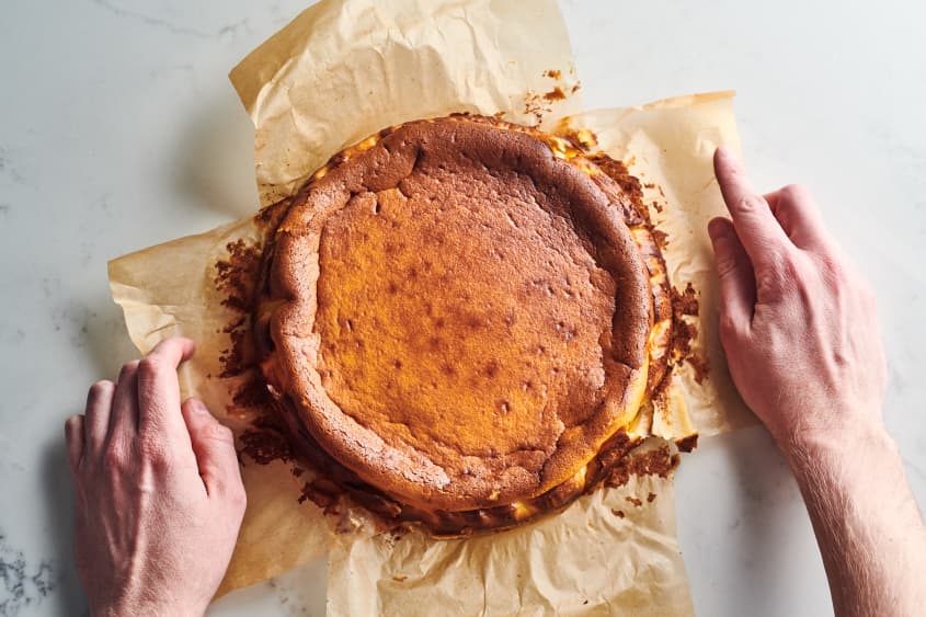Basque Cheesecake Recipe (Crustless Burnt Cheesecake) The Kitchn