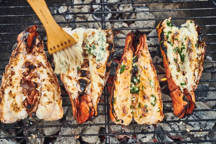 Grilled Lobster Tail With Garlic Butter Recipe The Kitchn