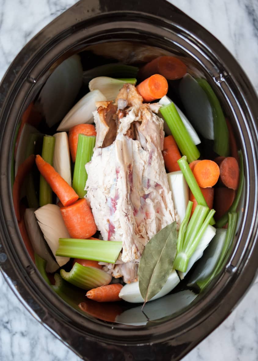 How to Make Chicken Stock (In The Slow Cooker) | The Kitchn