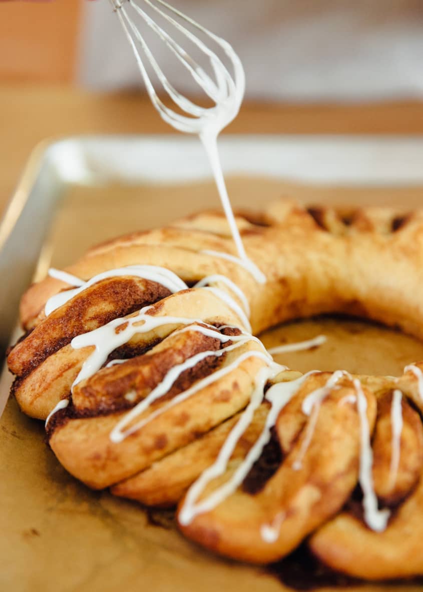 How To Make a Cinnamon Roll Wreath The Kitchn