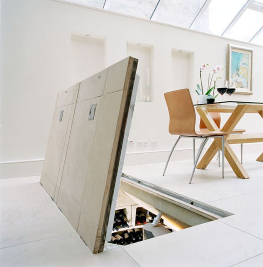 Trapdoor in the Kitchen Floor Spiral Wine Cellars The Kitchn