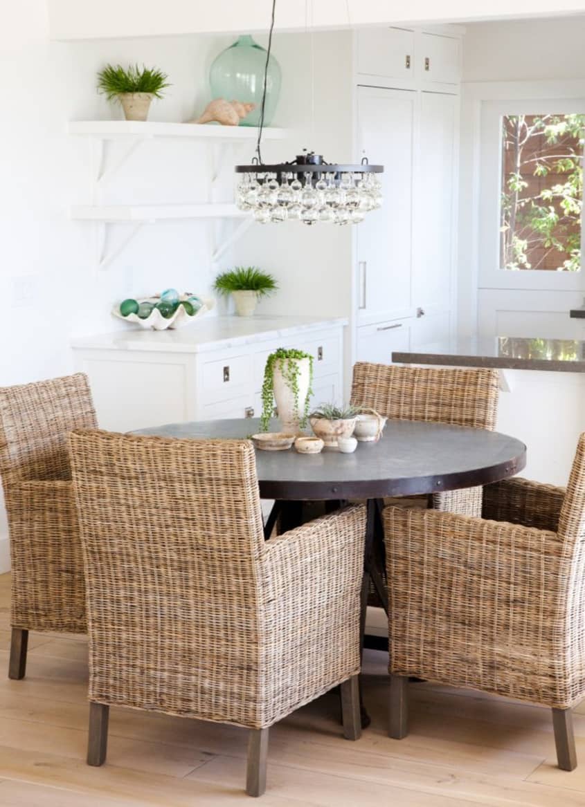 Wicker best sale table chairs