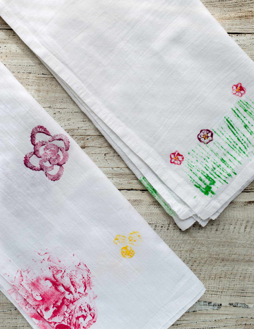 How To Make Whimsical Vegetable-Stamped Tea Towels for Spring | The Kitchn