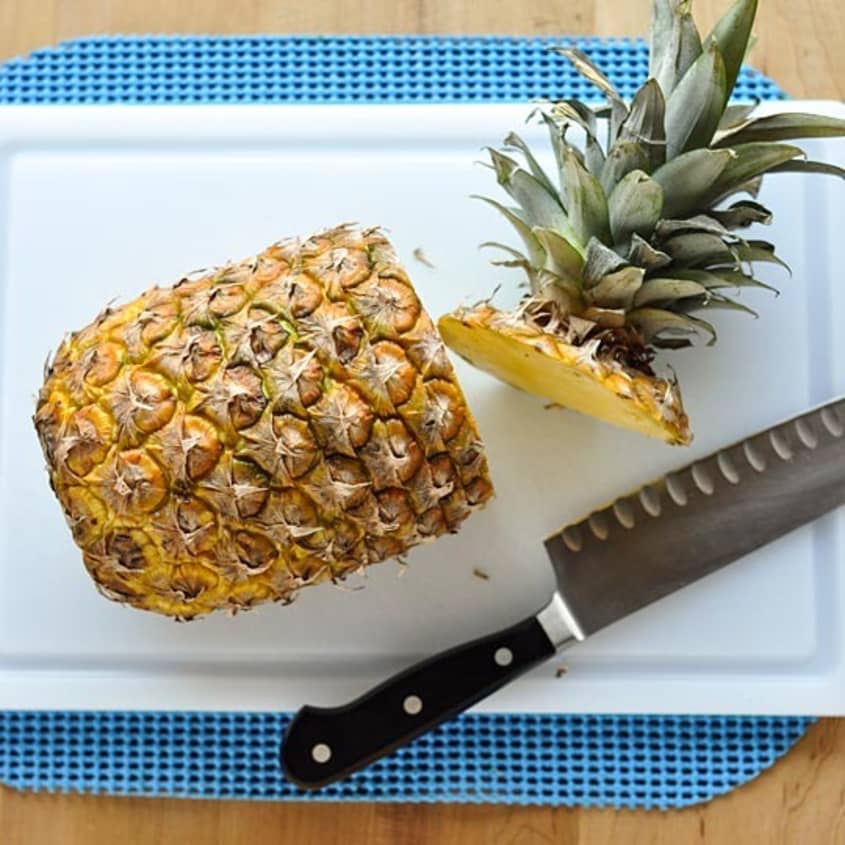 How to Cut Up a Whole Pineapple (StepbyStep Recipe) The Kitchn