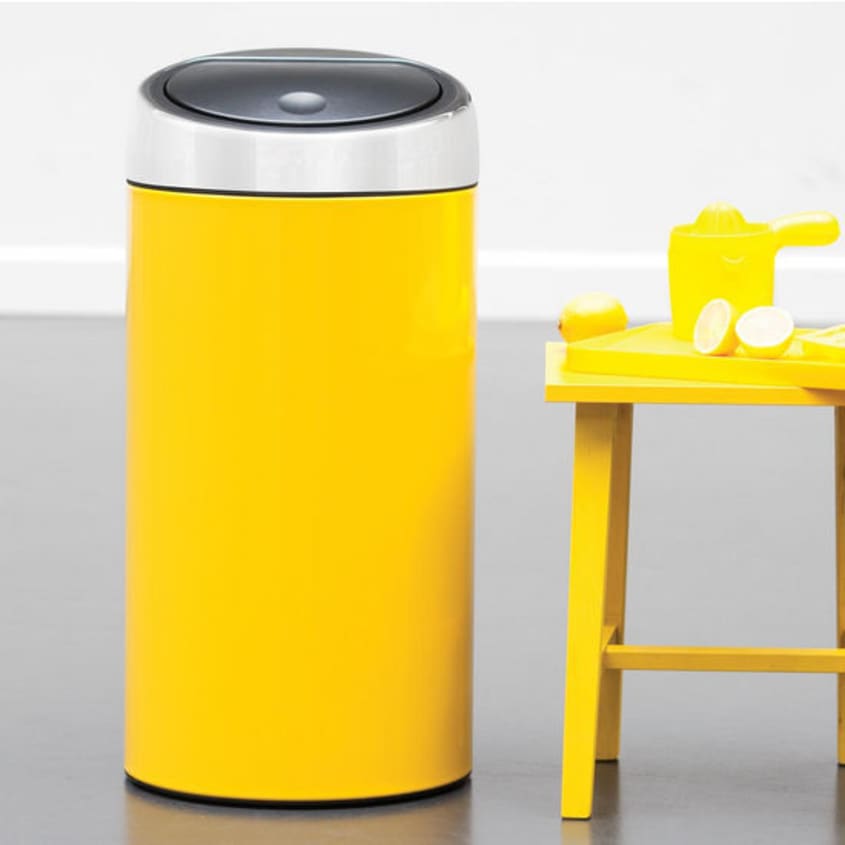 Beyond Stainless Steel Colorful Kitchen Trash Cans from Brabantia