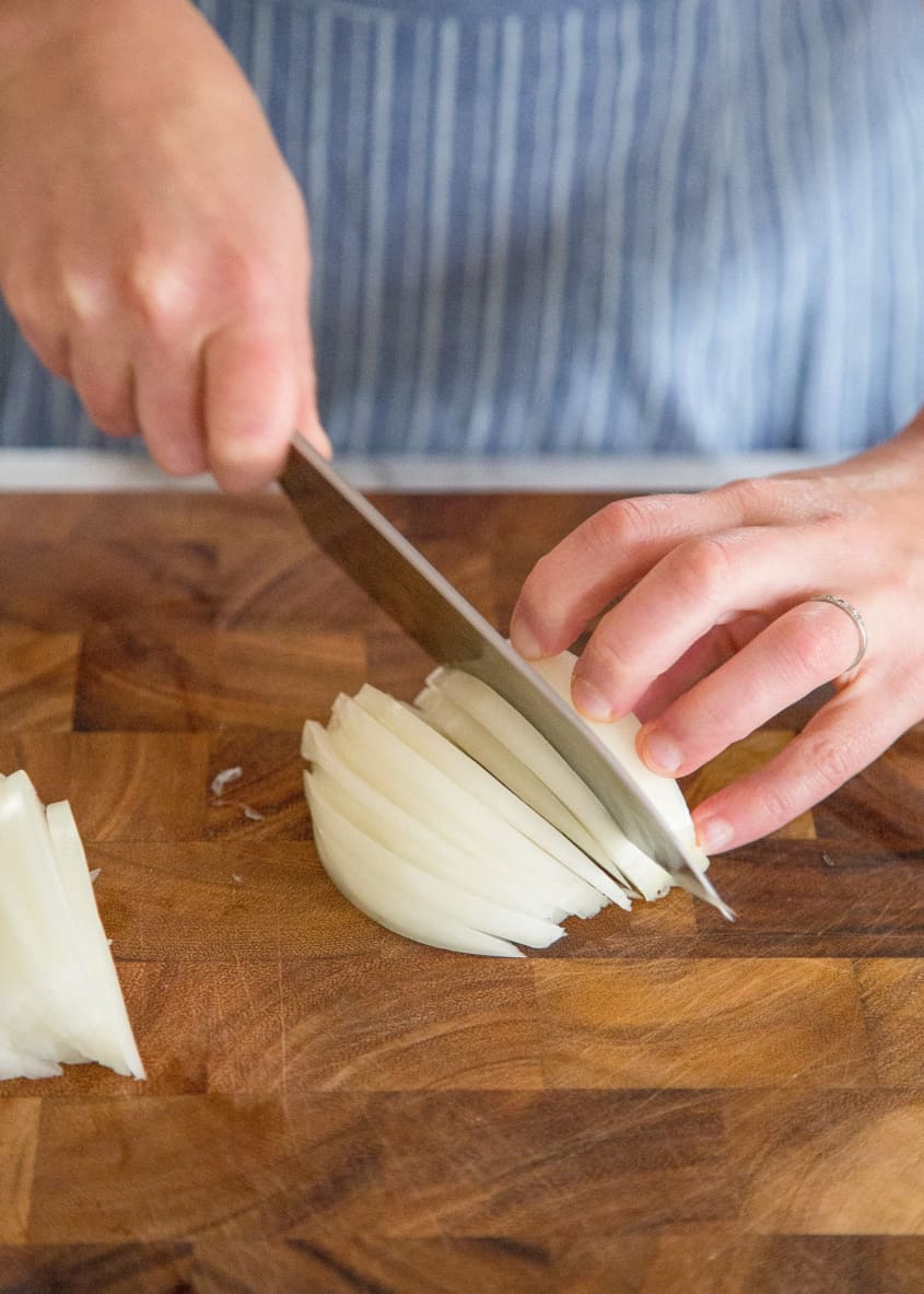 How To Thinly Slice an Onion (StepbyStep Guide with Photos) The Kitchn