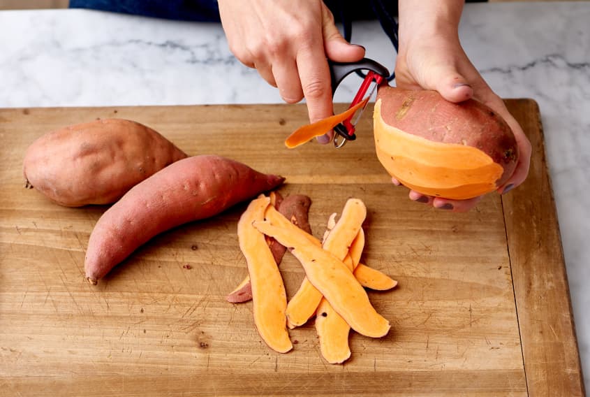 How To Peel and Chop Sweet Potatoes 3 Ways The Kitchn