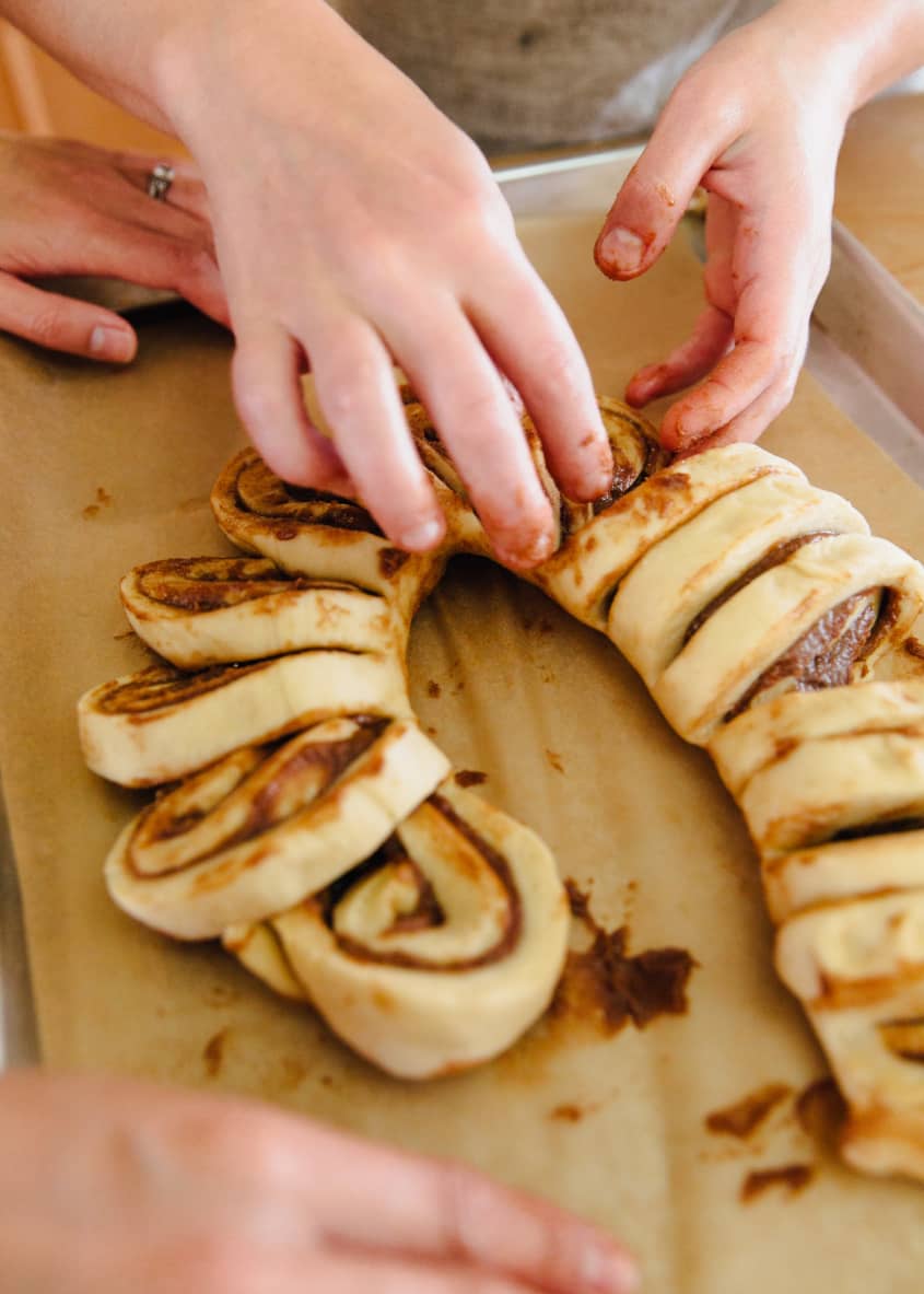How To Make a Cinnamon Roll Wreath The Kitchn